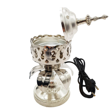 Electrical Bakhoor Burner & 50g Fragrance Paste - Silver